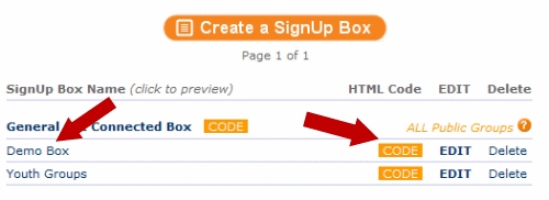 SignUp Boxes main page 2